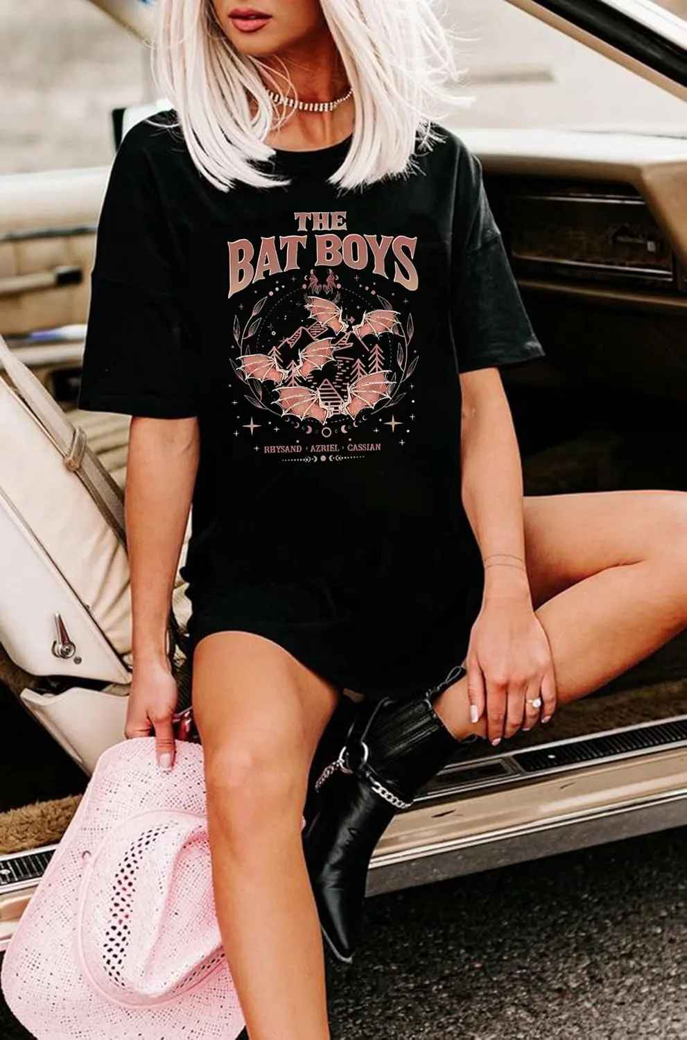 Acotar Velaris Shirts Women Oversized Vintage Book Tshirt The Night Court T-Shirt Bat Boys Graphic Tee Tops