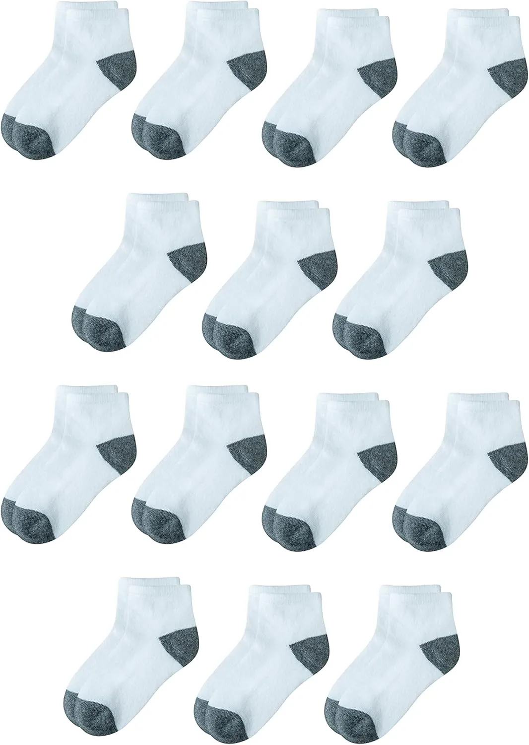 Amazon Essentials Unisex Kids and Toddlers' Cotton Ankle Socks, 14 Pairs