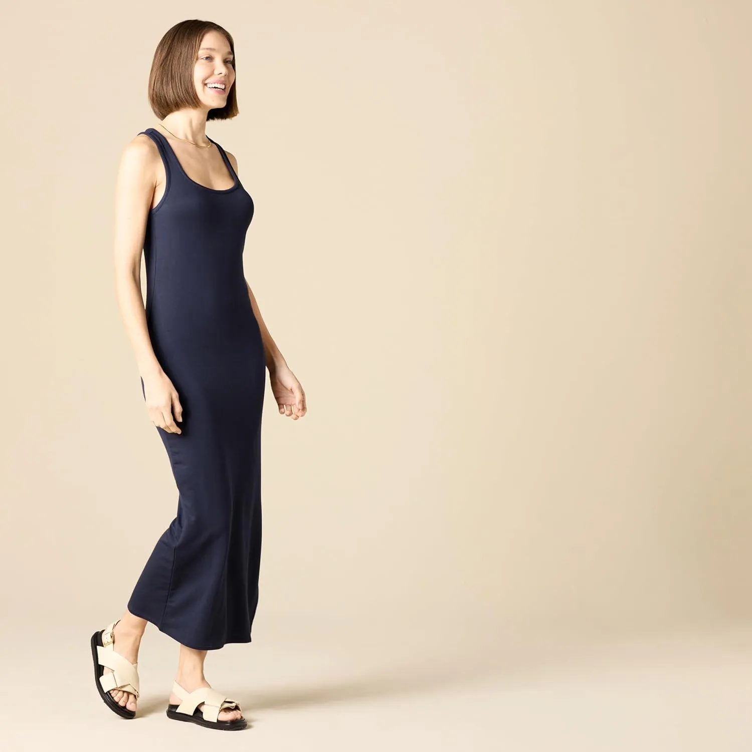 Amazon Essentials Women's Supersoft Terry Racerback Maxi Dress (Previously Daily Ritual)