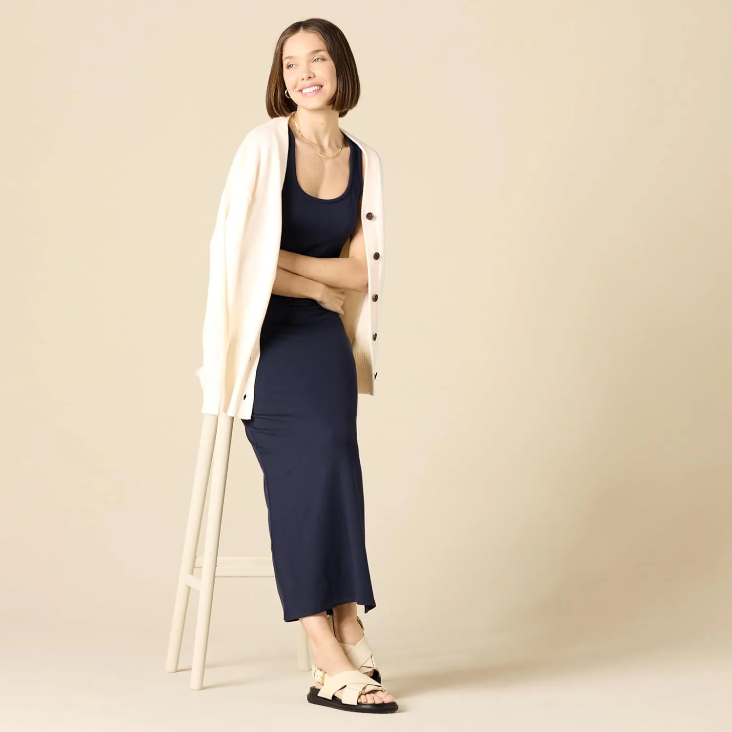 Amazon Essentials Women's Supersoft Terry Racerback Maxi Dress (Previously Daily Ritual)