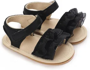 Baby Girl Sandals Summer Crib Shoes Bowknot Soft Sole Infant Girls Princess Dress Flats First Walker Shoes