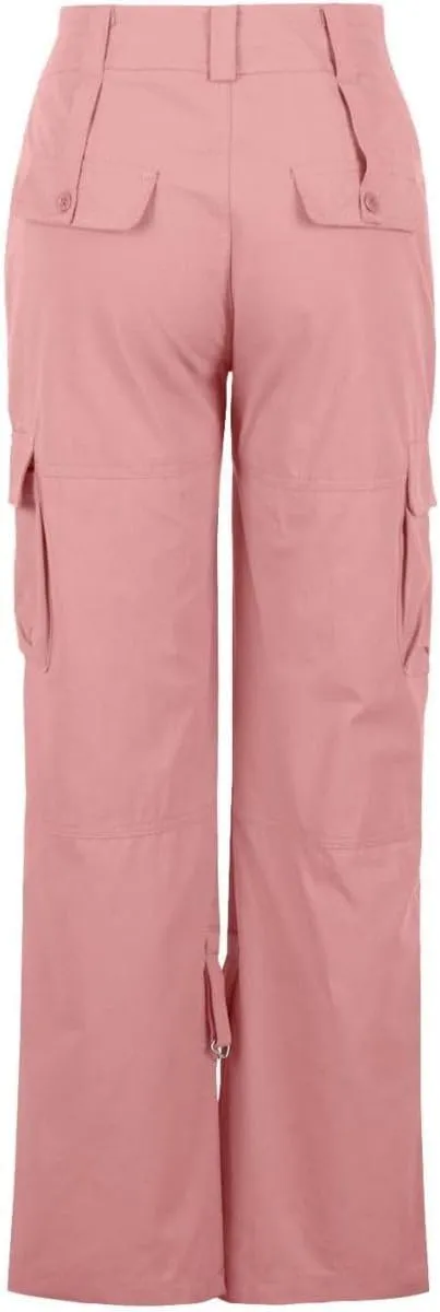 Bengbobar Cargo Pants Women Wide Leg Trousers Women Y2k Fashion Pants Straight Casual Pants Tactical Trousers with Pockets