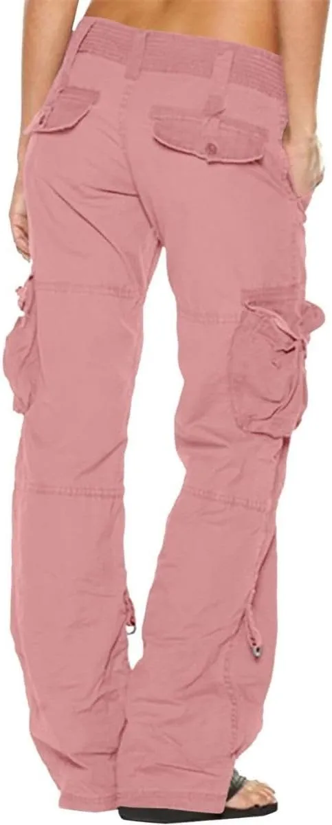 Bengbobar Cargo Pants Women Wide Leg Trousers Women Y2k Fashion Pants Straight Casual Pants Tactical Trousers with Pockets