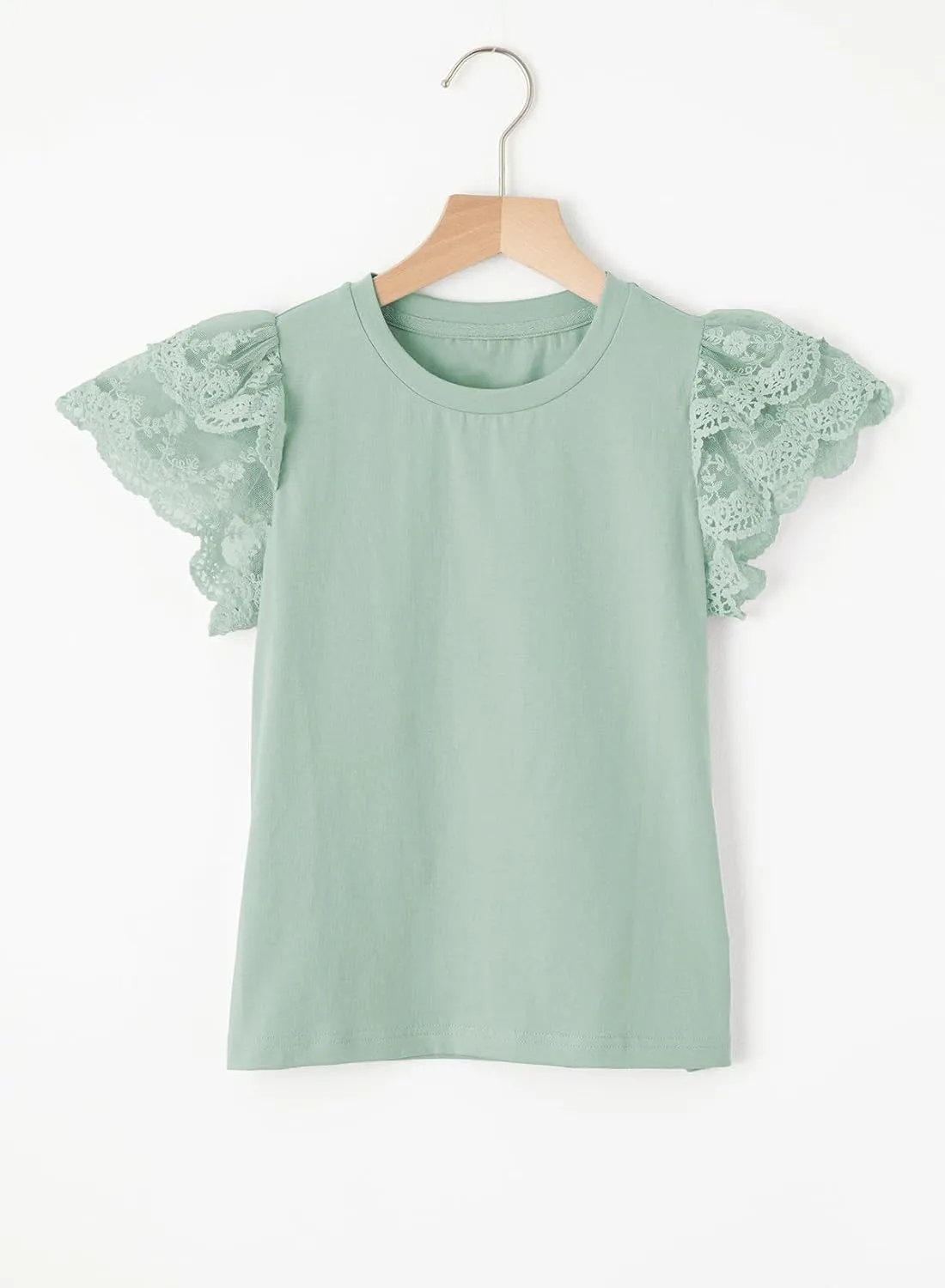 blibean Teen Girls Tshirt Cotton Flowy Short Sleeve Button Tops Size 6-15 Years