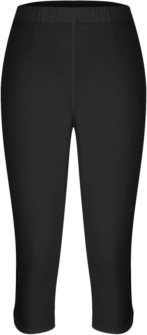 BOXIACEY Capri Leggings for Women 2025 High Waisted Yoga Capris Stretch Knee Length Leggings Cutout Workout Leggings