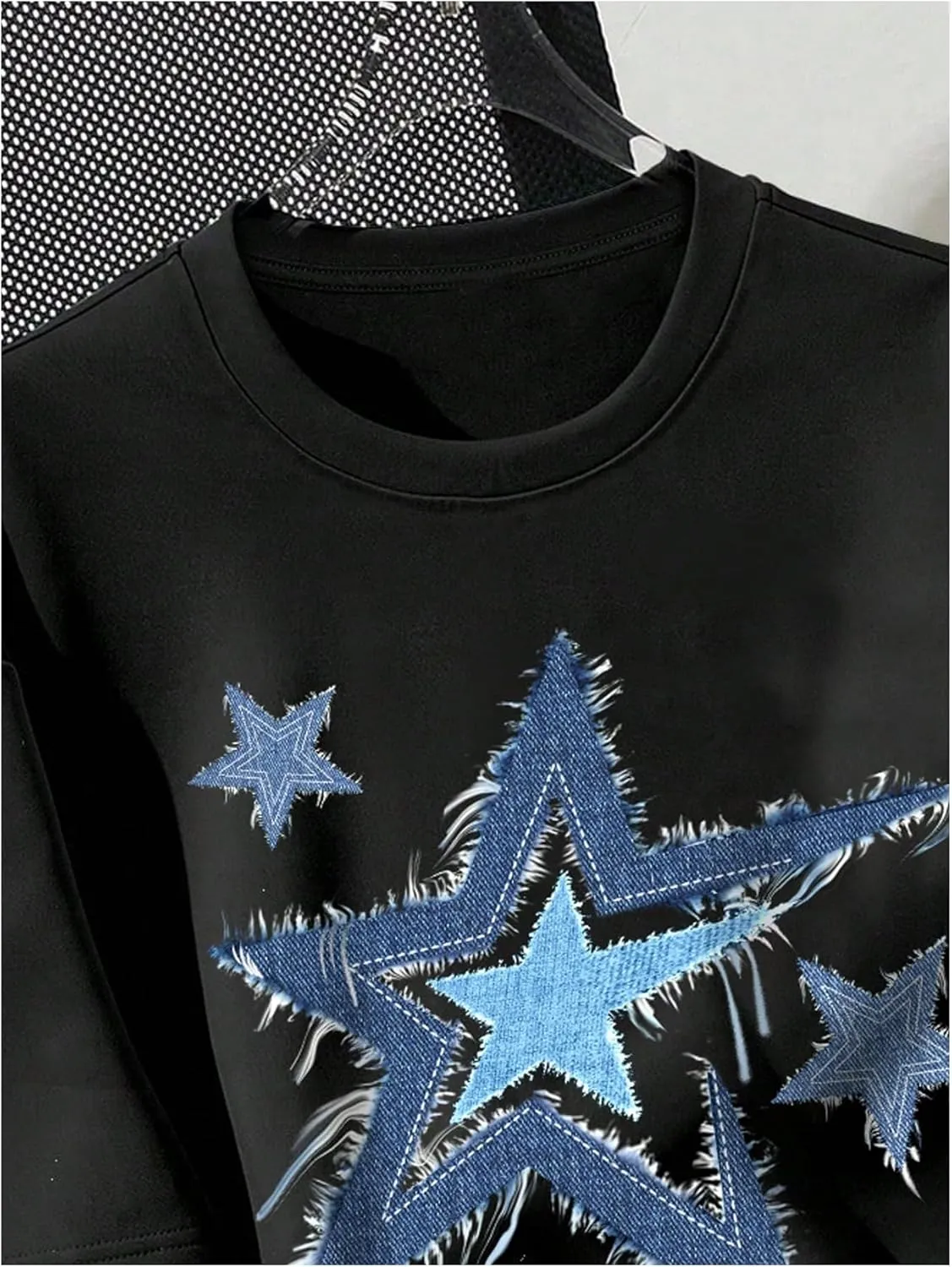 Boy's Casual Tropical Star Letter Print T Shirt Short Sleeve Crew Neck Drop Shoulder Tee Tops