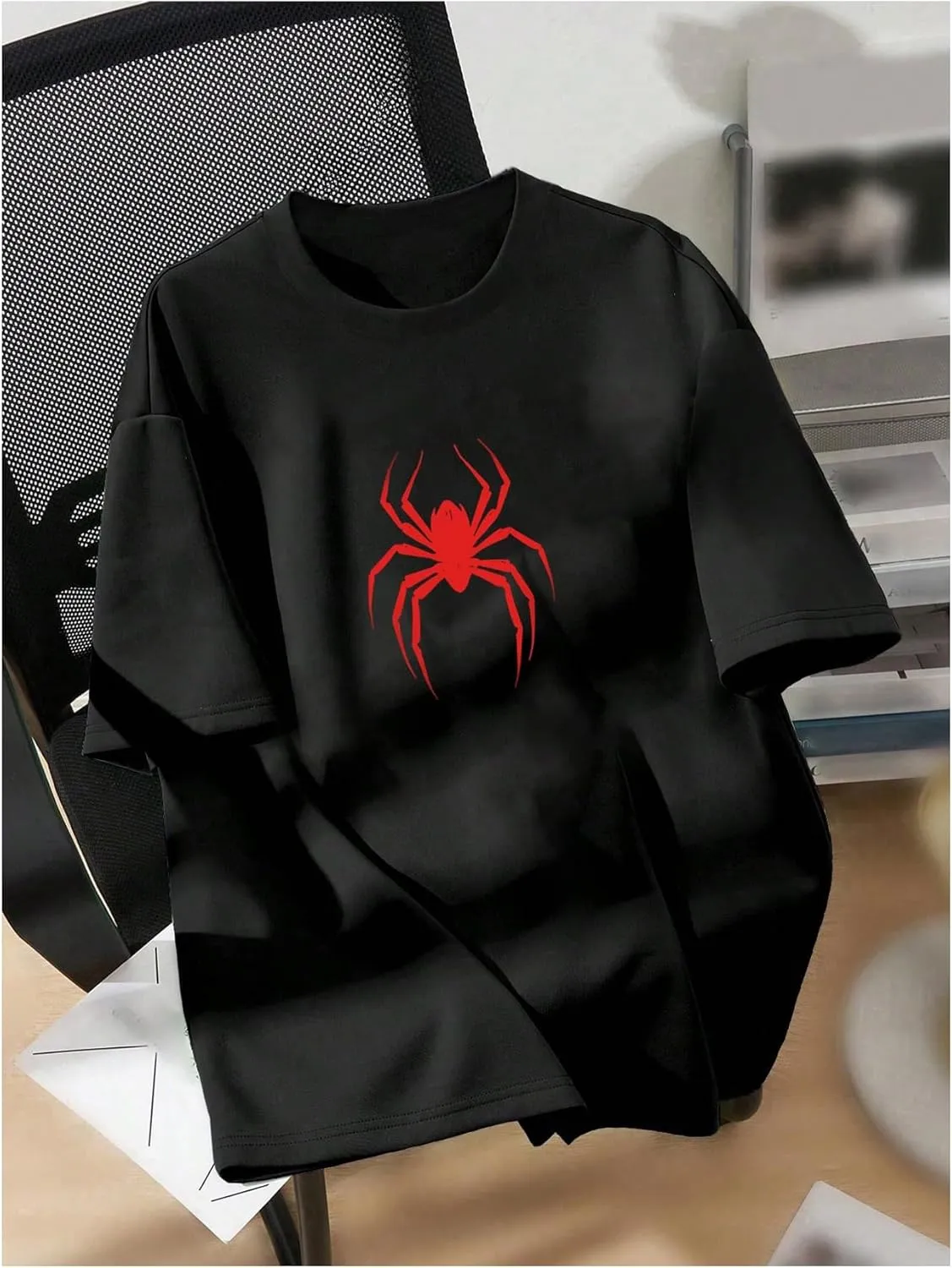 Boy's Casual Tropical Star Letter Print T Shirt Short Sleeve Crew Neck Drop Shoulder Tee Tops