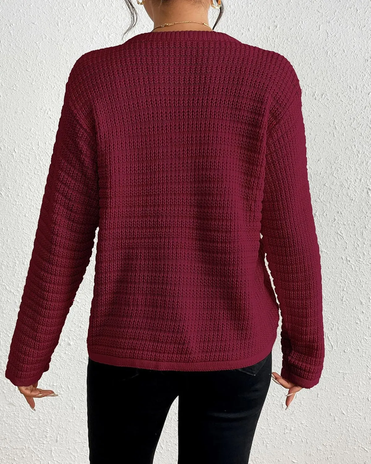 Bsubseach Womens Cardigan Sweaters 2025 Long Sleeve Open Front Button Down Knit Jackets Fall Cardigans with Pockets