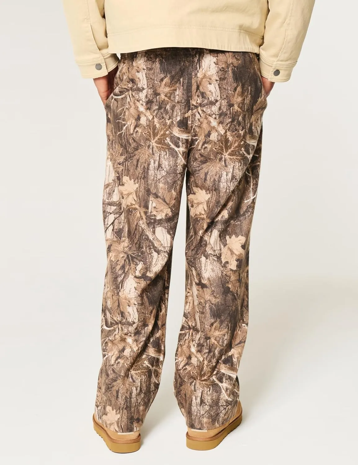 Camo Pants for Women Wide Leg High Waist Drawstring Camo Sweatpants Fleece Baggy Causal Jogger Workout Pants