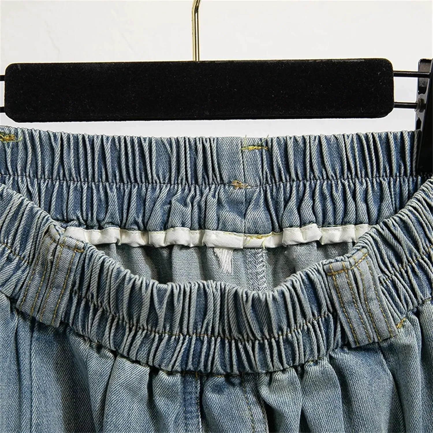 Casual A Line Loose Versatile Pocket Skirts Spring Summer Fashion Button Split Denim Skirt for Women