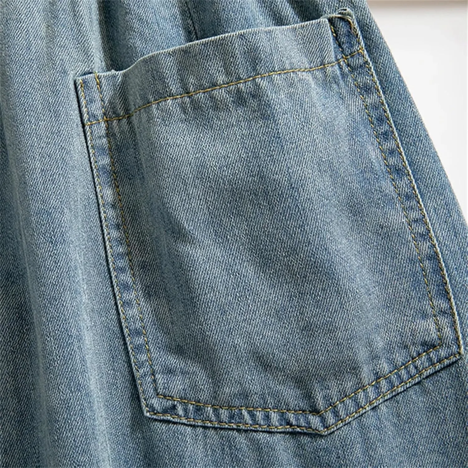 Casual A Line Loose Versatile Pocket Skirts Spring Summer Fashion Button Split Denim Skirt for Women