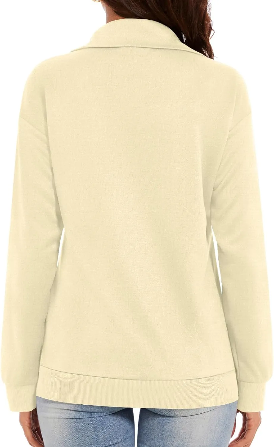 CATHY Womens Fall Outfits Half Zip Sweatshirts Trendy Hoodies Tops Long Sleeve Pullover with Pockets