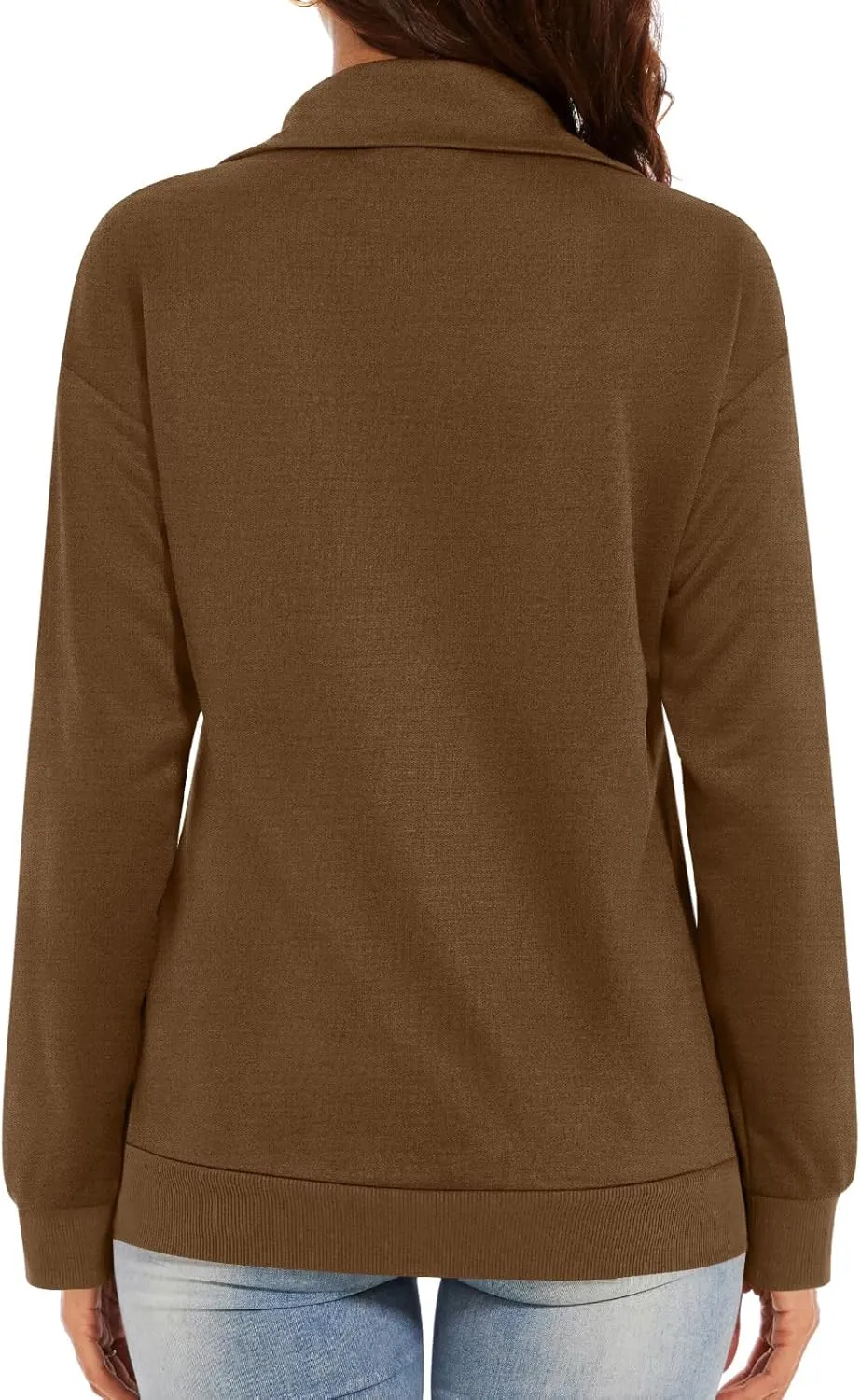 CATHY Womens Fall Outfits Half Zip Sweatshirts Trendy Hoodies Tops Long Sleeve Pullover with Pockets