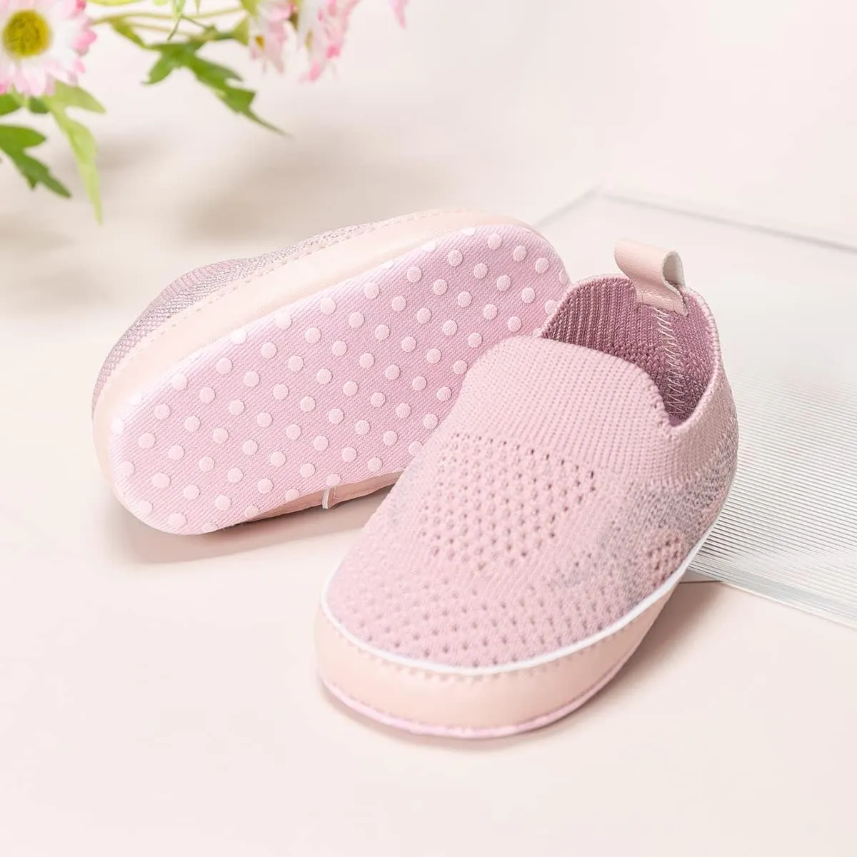 Clowora Unsex Baby Boys Girls Canvas First Walkers Shoes,Infant Non Slip Soft Sole Toddler Flat Lazy Loafers Sneaker