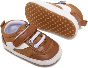 Clowora Unsex Baby Boys Girls Canvas First Walkers Shoes,Newborn Infant Non Slip Soft Sole Crib Casual Sneaker