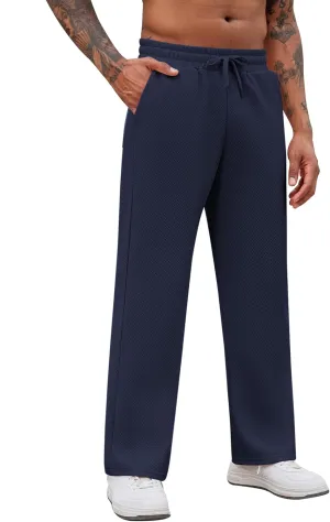 COOFANDY Men's Casual Sweatpants Open Bottom Lounge Pants Drawstring Sweat Pants Joggers with Pockets
