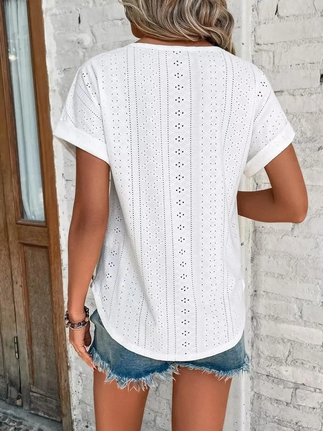 Eytino Women Plus Size Tops Short Sleeve Crewneck Casual Loose Summer Blouse Shirts(1X-5X)