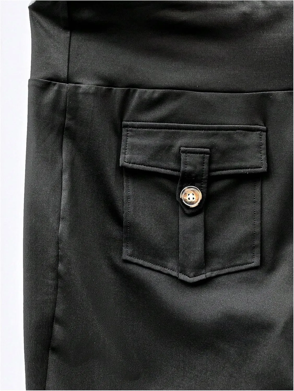 Floerns Women's Plus Size Solid High Waisted Skinny Legging Flap Pockets Workout Shorts