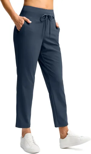 G Gradual Women's Pants High Waisted Ankle Pants 2 Pockets 7/8 Sweatpants for Golf Athletic Travel Casual Lounge