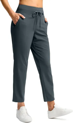 G Gradual Women's Pants High Waisted Ankle Pants 2 Pockets 7/8 Sweatpants for Golf Athletic Travel Casual Lounge