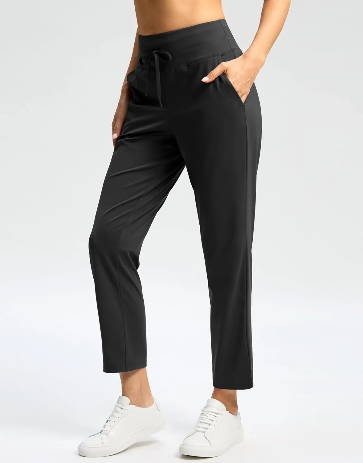 G Gradual Women's Pants High Waisted Ankle Pants 2 Pockets 7/8 Sweatpants for Golf Athletic Travel Casual Lounge