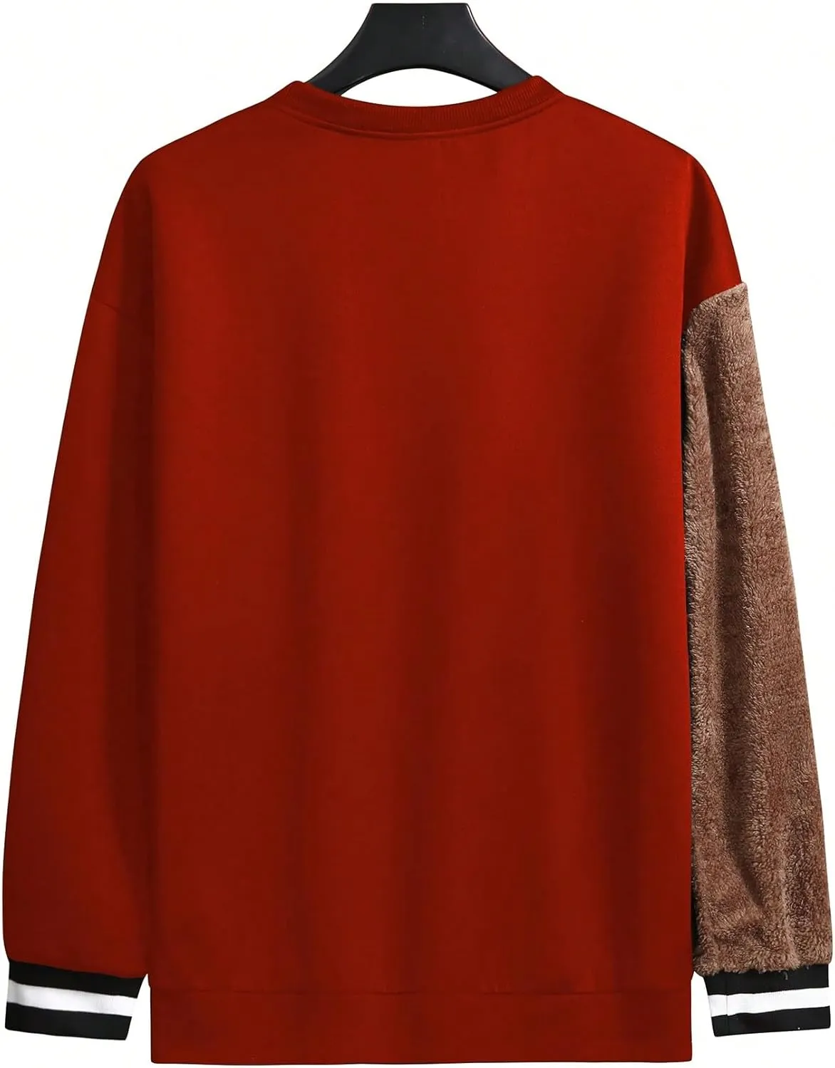 GORGLITTER Men's Bear Pattern Long Sleeve Sweatshirts Drop Shoulder Crewneck Pullover Tops