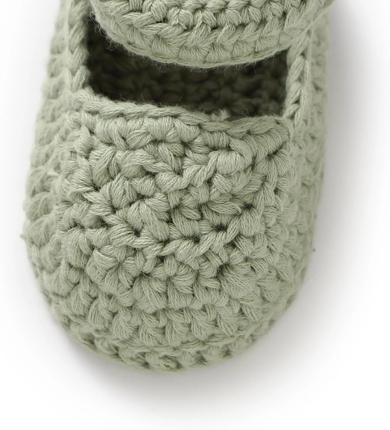 Hadetoto Baby Booties Newborn Baby Mary Jane Shoes Hand Crochet Knit First Walkers Cotton Infant Bootie
