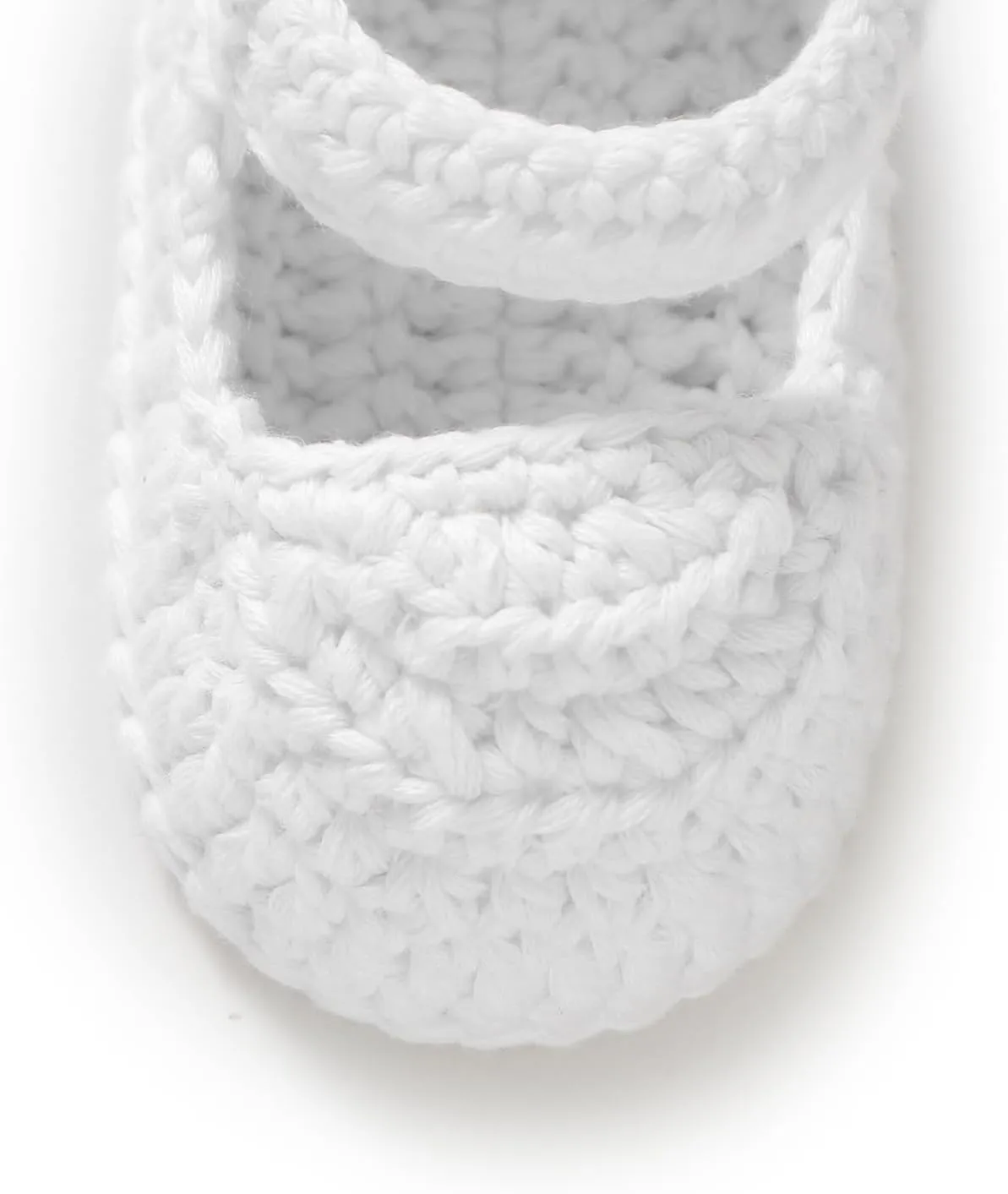 Hadetoto Baby Booties Newborn Baby Mary Jane Shoes Hand Crochet Knit First Walkers Cotton Infant Bootie