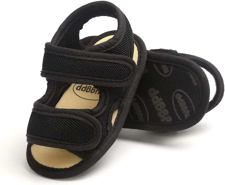 HsdsBebe Infant Baby Boys Girls Summer Beach Sandals Breathable Athletic Anti-slip Soft Sole Newborn First Walker Crib Shoes