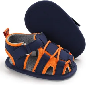 HsdsBebe Infant Baby Boys Girls Summer Beach Sandals Breathable Athletic Anti-slip Soft Sole Newborn First Walker Crib Shoes