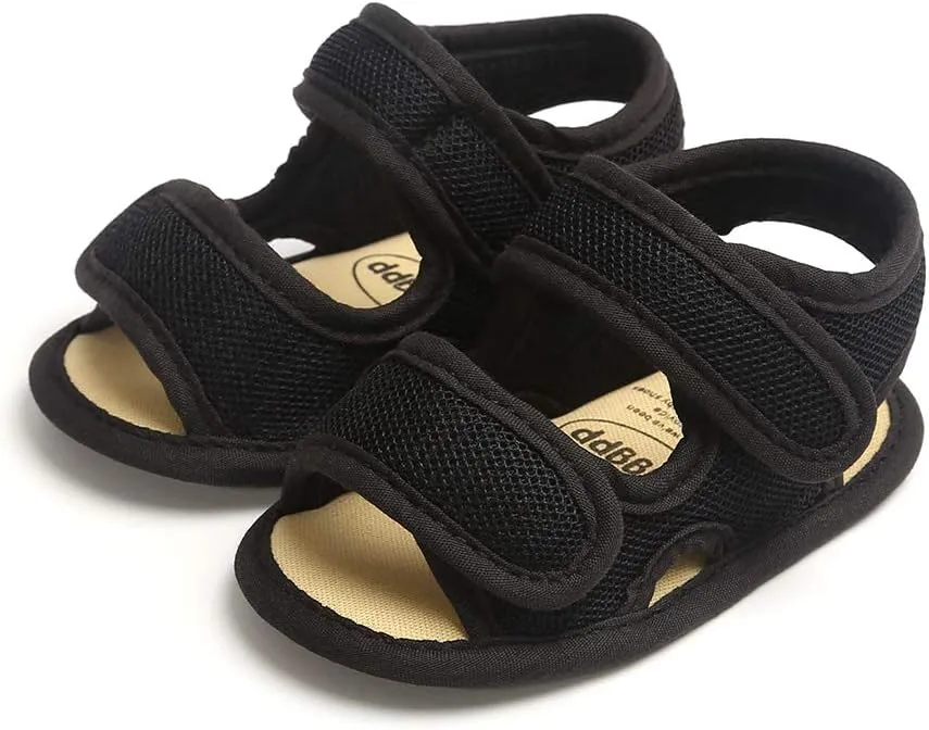 HsdsBebe Infant Baby Boys Girls Summer Beach Sandals Breathable Athletic Anti-slip Soft Sole Newborn First Walker Crib Shoes