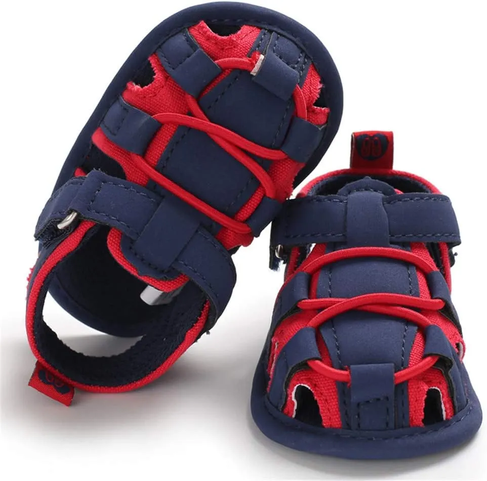 HsdsBebe Infant Baby Boys Girls Summer Beach Sandals Breathable Athletic Anti-slip Soft Sole Newborn First Walker Crib Shoes