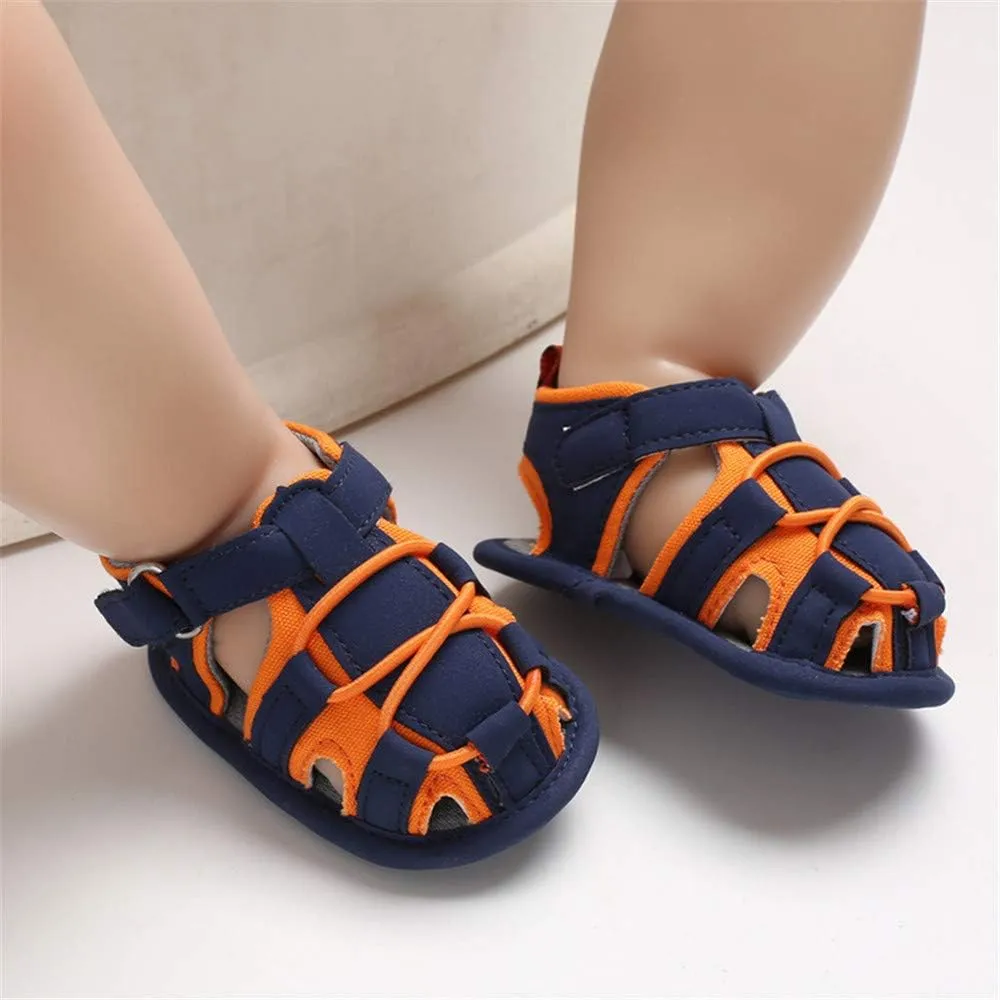 HsdsBebe Infant Baby Boys Girls Summer Beach Sandals Breathable Athletic Anti-slip Soft Sole Newborn First Walker Crib Shoes