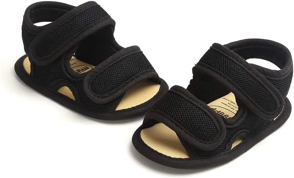 HsdsBebe Infant Baby Boys Girls Summer Beach Sandals Breathable Athletic Anti-slip Soft Sole Newborn First Walker Crib Shoes