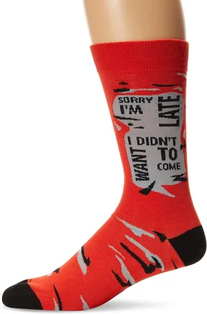 K. Bell Socks Men's Play on Words Novelty Crew Socks