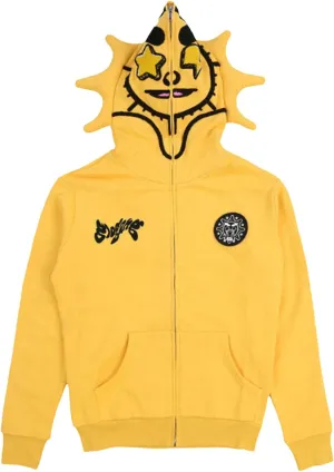 KOSUSANILL Y2k Womens Men Full Zip Up Designer Hoodies Over Face Gothic Harajuku Puff Graphic Print Oversized Jacket