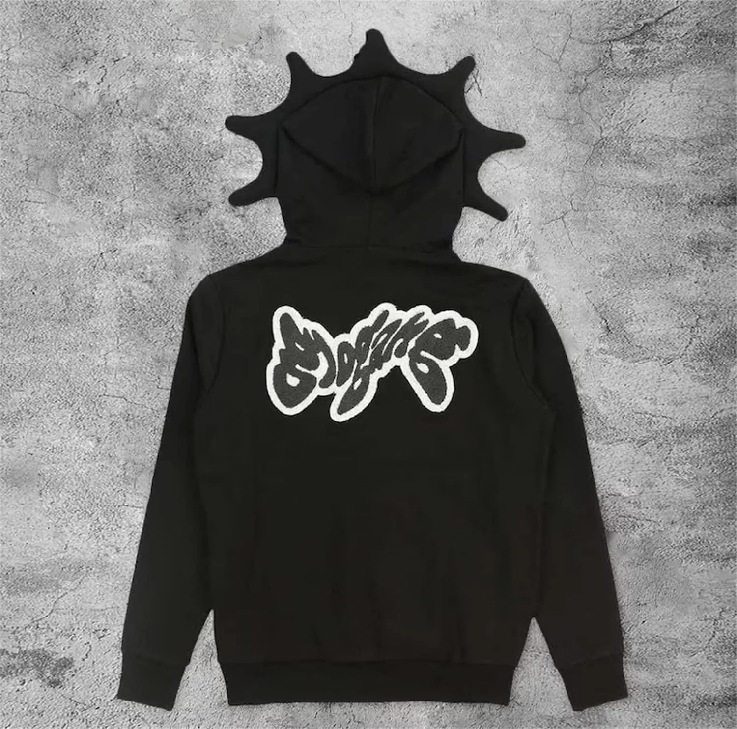 KOSUSANILL Y2k Womens Men Full Zip Up Designer Hoodies Over Face Gothic Harajuku Puff Graphic Print Oversized Jacket