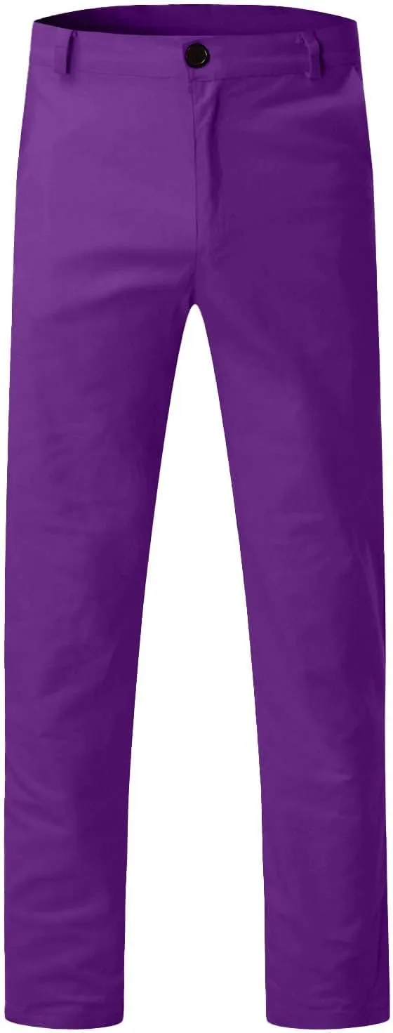 Men Dress Pants Stretch Flat Front Formal Pants Comfy Chino Pants Casual Golf Pants Straight Fit Skinny Jeans Trousers