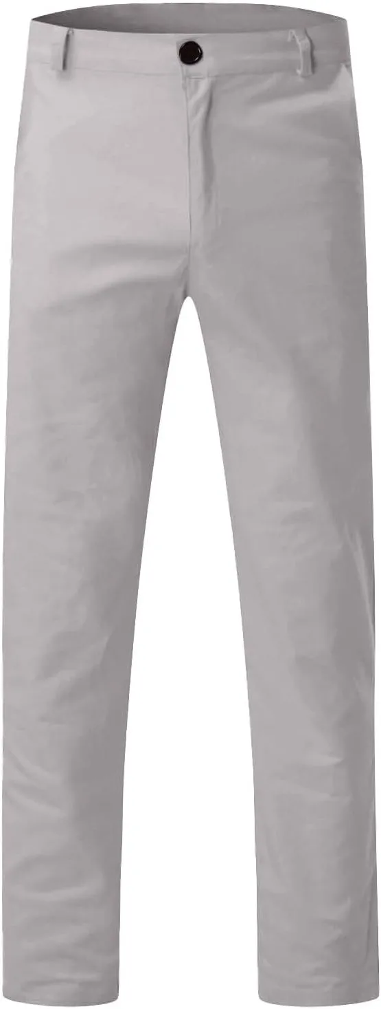Men Dress Pants Stretch Flat Front Formal Pants Comfy Chino Pants Casual Golf Pants Straight Fit Skinny Jeans Trousers