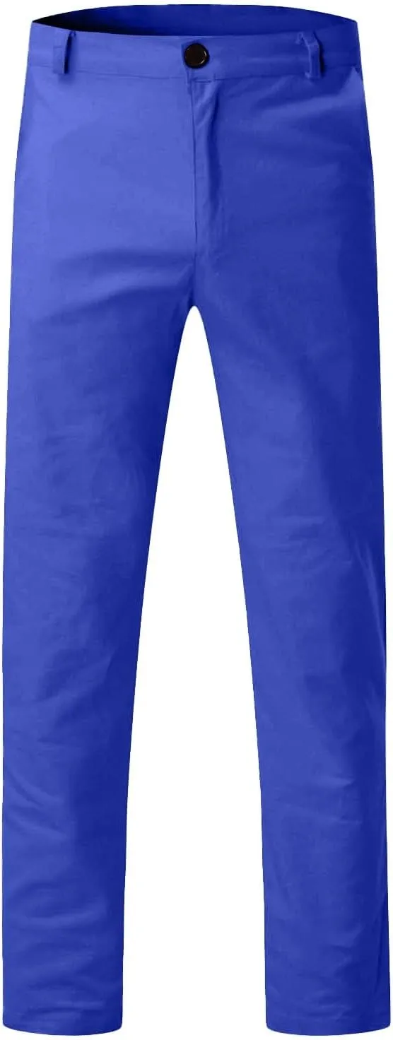 Mens Dress Pants Slim Fit Stretch Chino Pants Flat Front Denim Pants Casual Tapered Golf Pants Straight Leg Dress Slacks