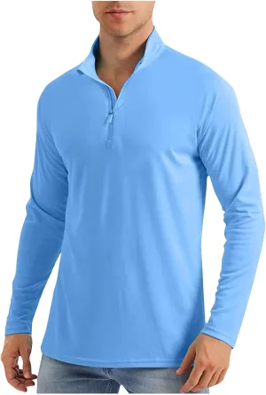 Men's Fall Lightweight Breathable Solid Color Stand Collar Long Sleeved Blouse Tops2024 Men Big and Tall Clothes