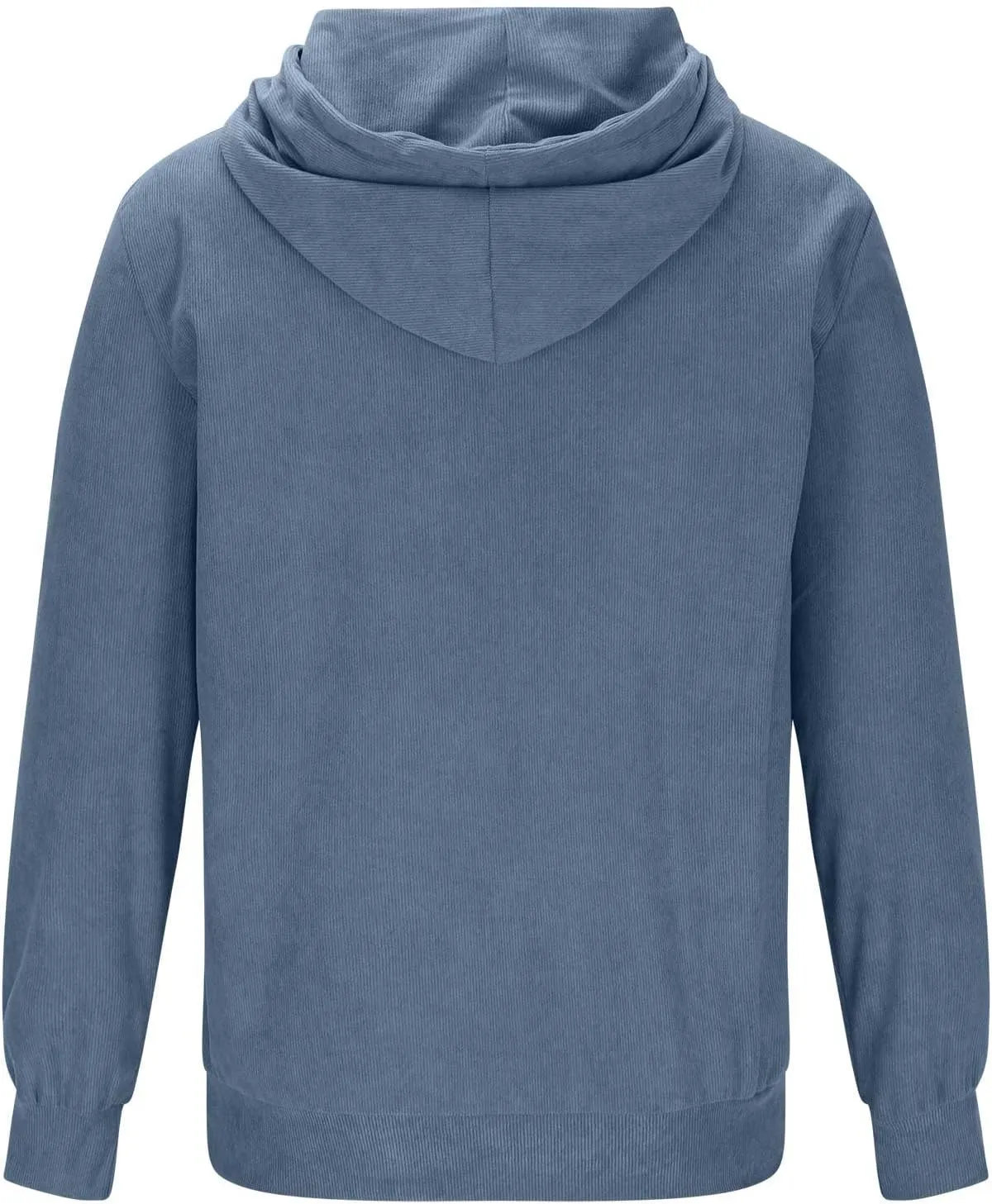 Mens Hooded Sweatshirt Long Sleeve Casual Corduroy Drawstring Pullover Hoodies with Pocket,2024 Tall and Big Tops