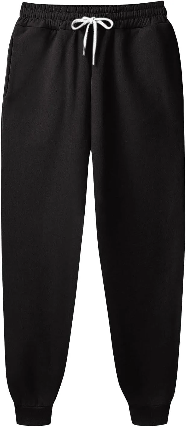 Mens Jogger Sweatpants Elastic Waist Plus Size Joggers Drawstring Big and Tall Athletic Joggers Golf Pants with Pockets