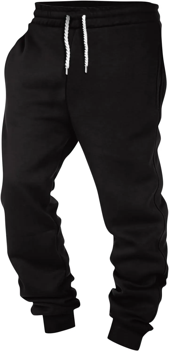 Mens Jogger Sweatpants Elastic Waist Plus Size Joggers Drawstring Big and Tall Athletic Joggers Golf Pants with Pockets