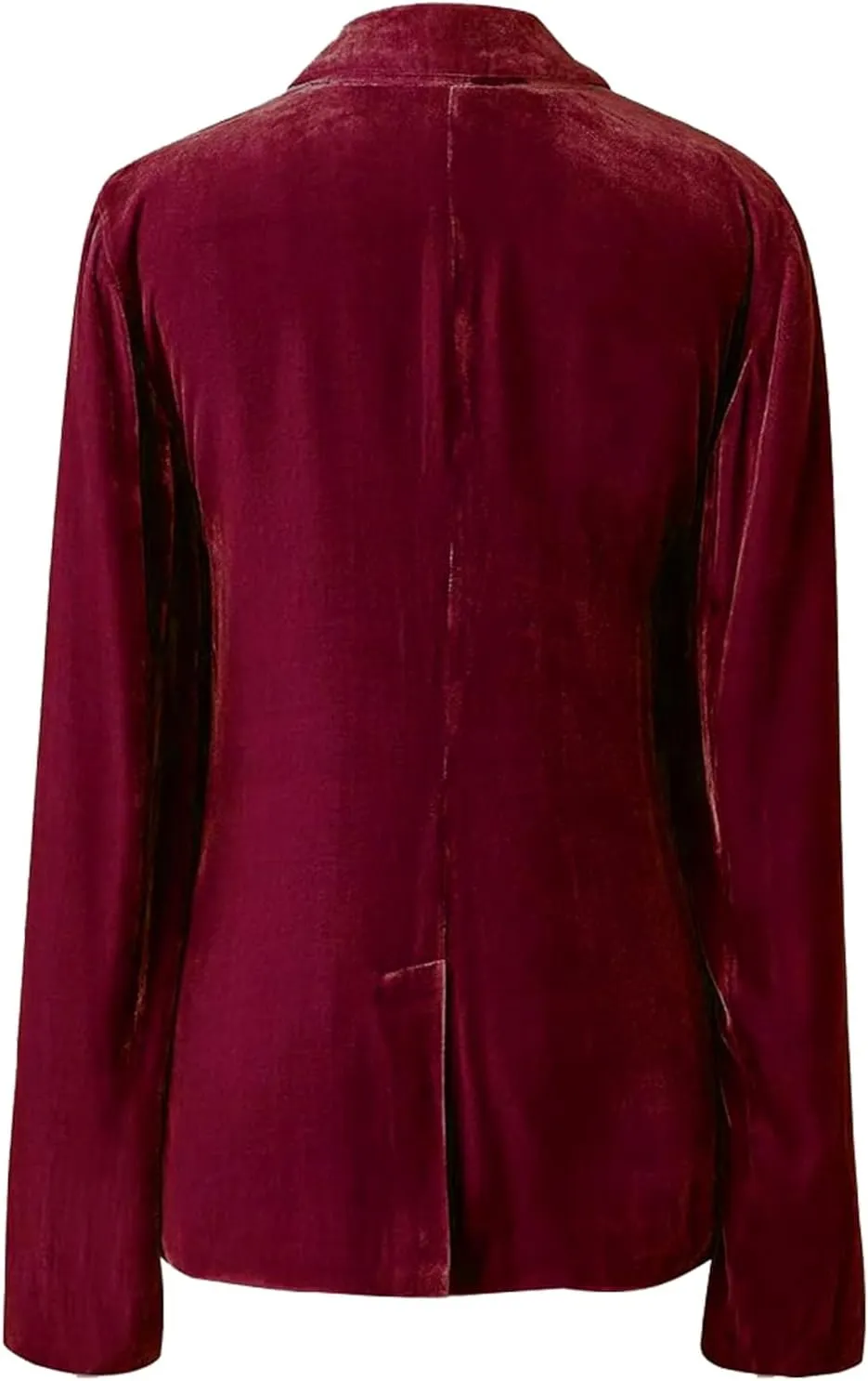 Mintlimit Women's Velvet Blazer Jacket - Long Sleeve V Neck Coat