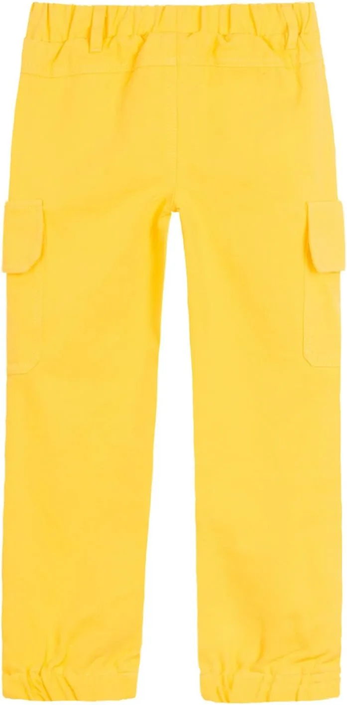 Mud Kingdom Boys Cargo Joggers Pant Elastic Waist with Hoop Pull On Outdoor Woven with Pockets