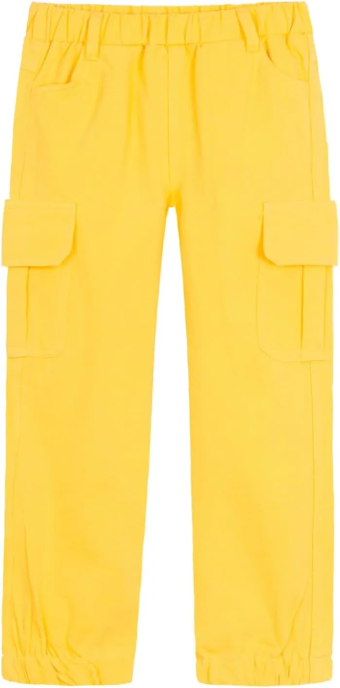 Mud Kingdom Boys Cargo Joggers Pant Elastic Waist with Hoop Pull On Outdoor Woven with Pockets