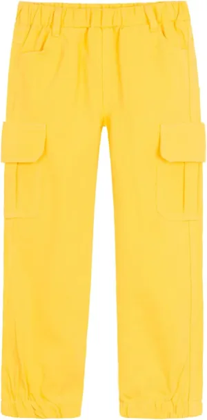 Mud Kingdom Boys Cargo Joggers Pant Elastic Waist with Hoop Pull On Outdoor Woven with Pockets