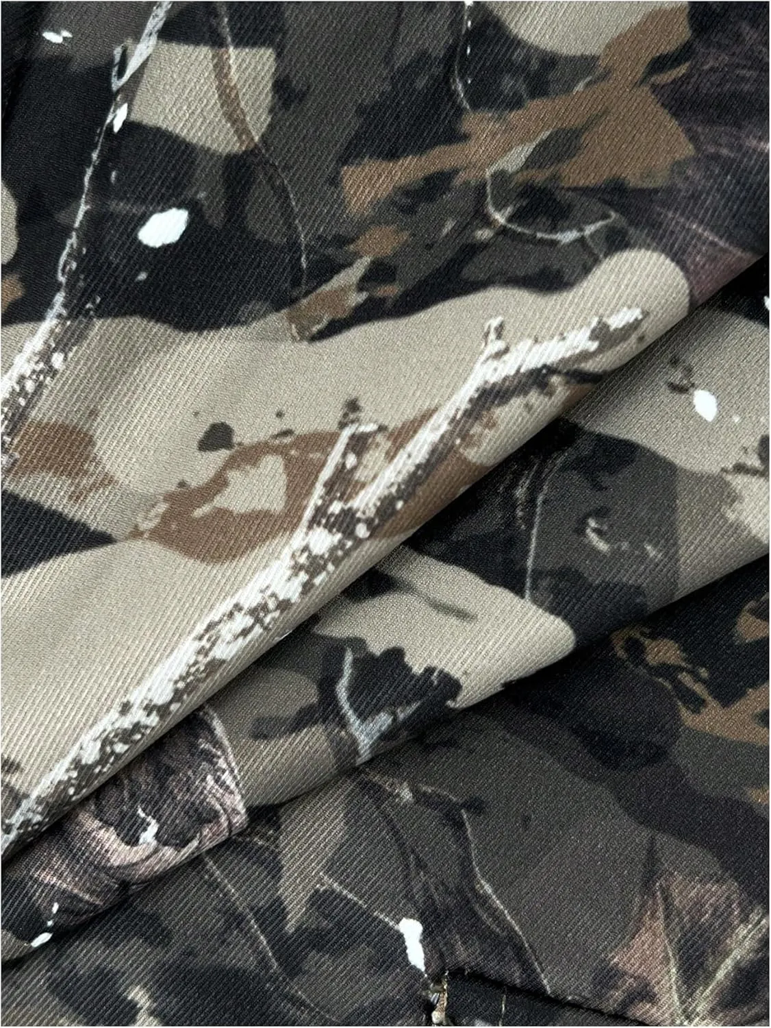 OYOANGLE Boy's Camo Print Cargo Pants Elastic High Waist Straight Leg Trousers with Pockets