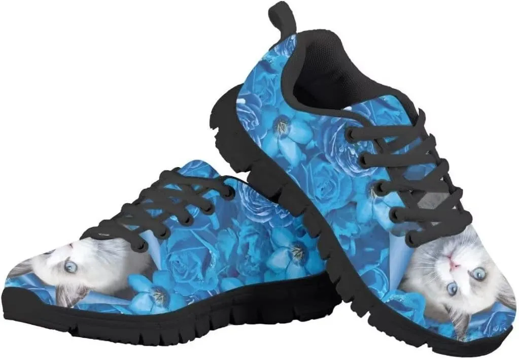 Pinupub Kids Running Walking Shoes for School Travel Breathable Soft Lightweight Slip On Tie Lace Sneakers